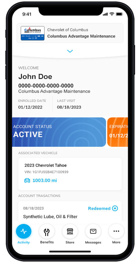 Mockup of smartphone with UltraCare mobile app on screen