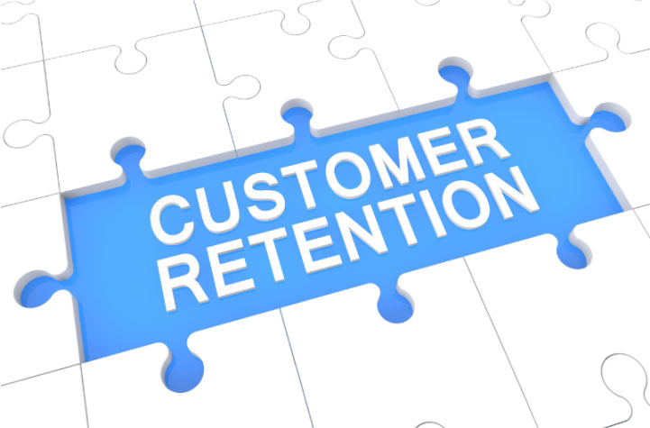 Customer retention puzzle graphic