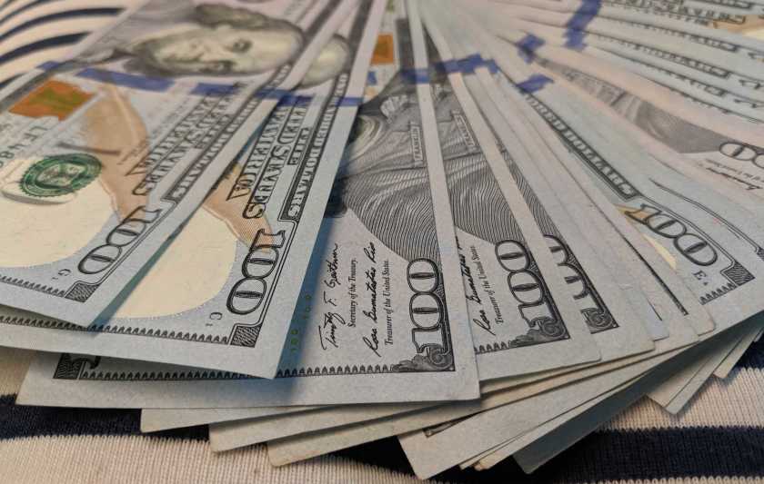 Big stacks of cash fanned out
